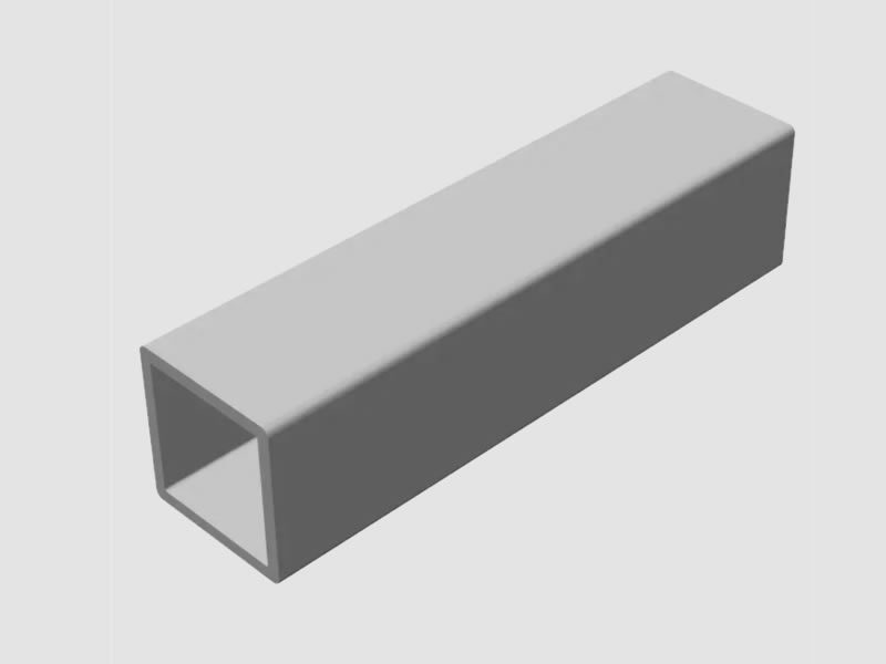 3D-Darstellung von FRP-Vierkantrohrprofilen