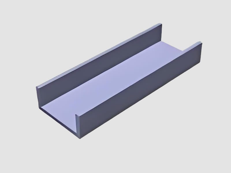 3D view illustration of FRP U Channel Profiles